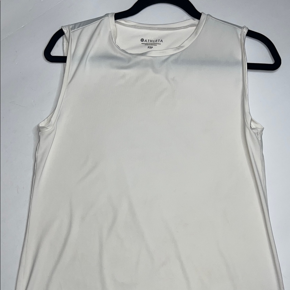 Women's Athleta Ivory Sleeveless Top XS - Picture 4 of 10